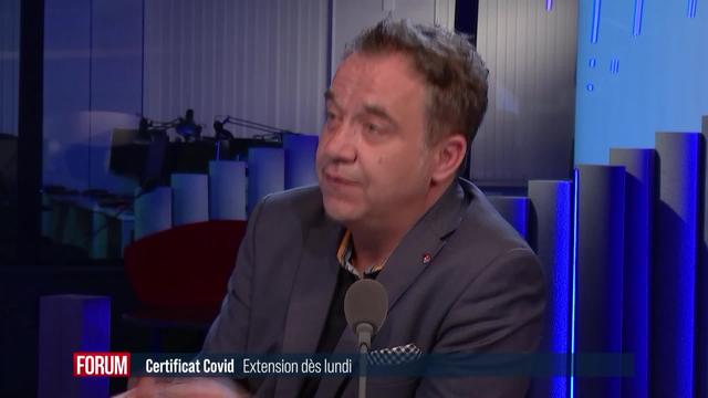 Extension du certificat Covid: réaction de Gilles Meystre, président de Gastro Vaud