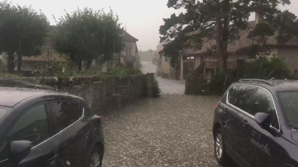 Orage de grêle sur Concise (VD)