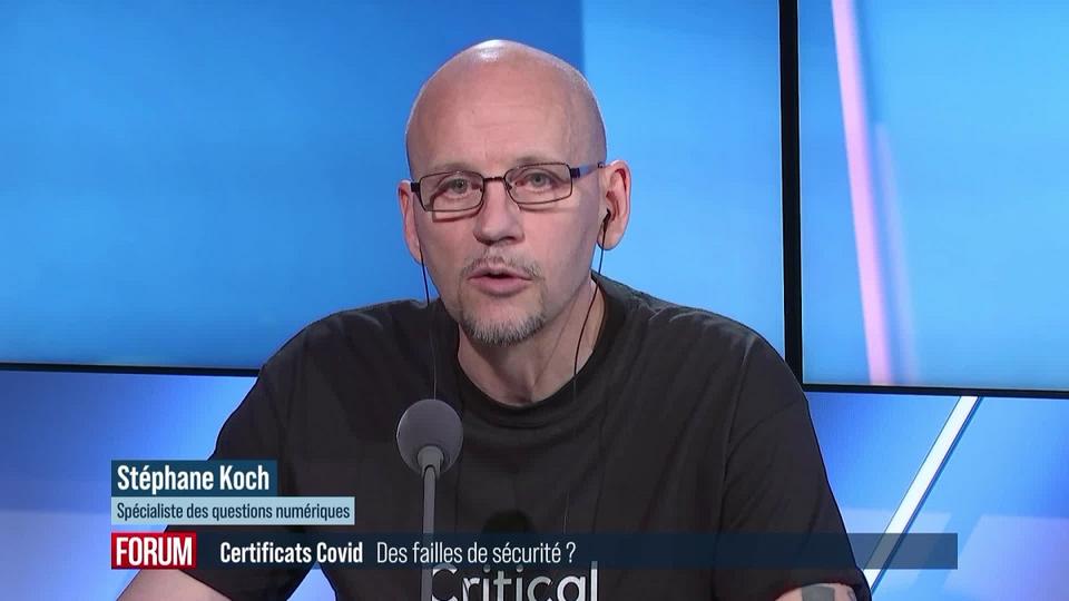 Des failles de sécurité détectées dans des certificats covid: interview de Stéphane Koch (vidéo)