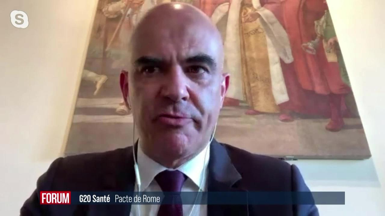 Alain Berset à Rome au G20 de la Santé consacré au Covid-19: son interview