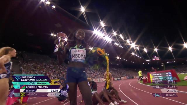 Finale, 200m dames: victoire de Mboma (NAM), Mujinga Kambundji (SUI) termine 4e