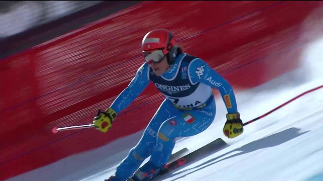 Cortina (ITA), combiné dames, 1e manche: Federica Brignone (ITA) en tête avant le slalom