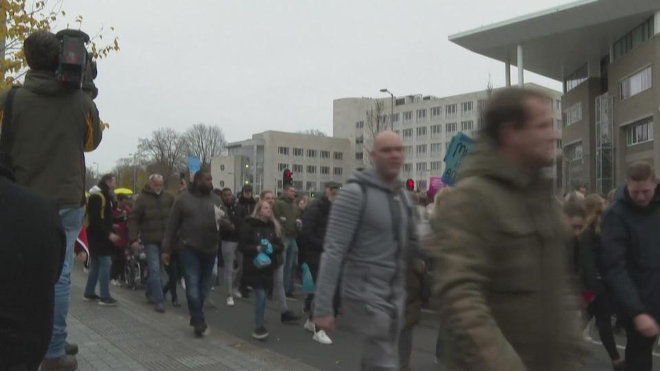 Défilé contre les mesures anti-Covid à Breda, aux Pays-Bas