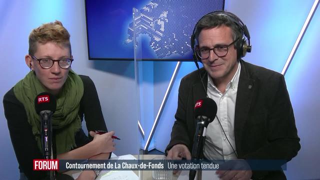 Projet de contournement de La Chaux-de-Fonds: débat entre Nathalie Delbrouck et Théo Huguenin-Elie