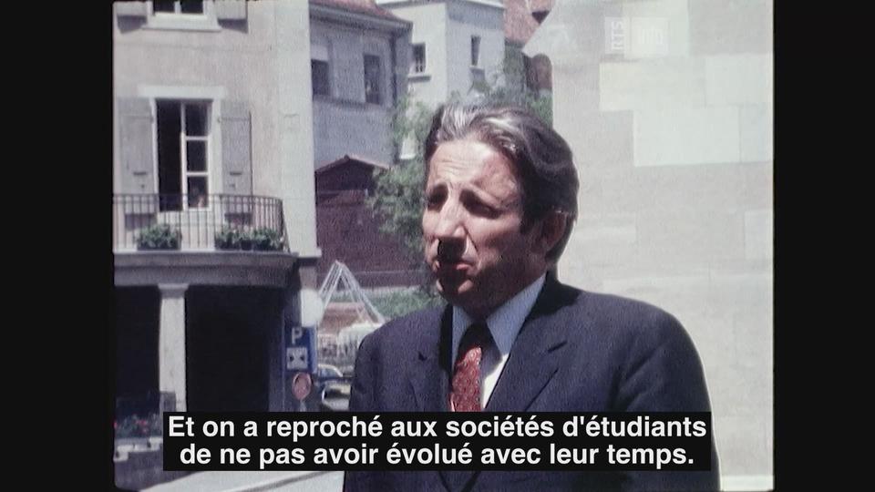 ARCHIVES - La société d'étudiants Helvetia et la place des femmes (Un jour une heure, 18.06.1973 - Témoin, 15.06.1987)