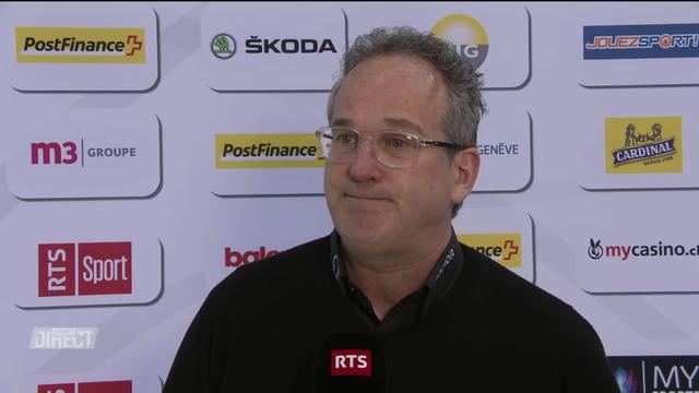 Le coach Genevois Patrick Emond à l'interview