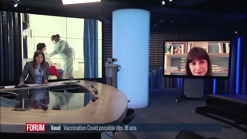 Vaccination Covid-19 possible dès 18 ans dans le canton de Vaud: interview de Rebecca Ruiz