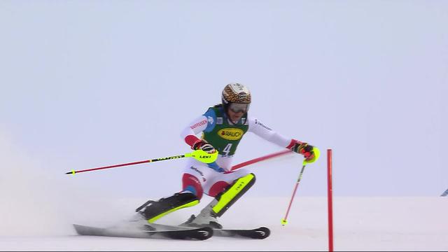 Levi (FIN), slalom dames, 1re manche: le passage de W. Holdener (SUI) qui se classe à la 8e place