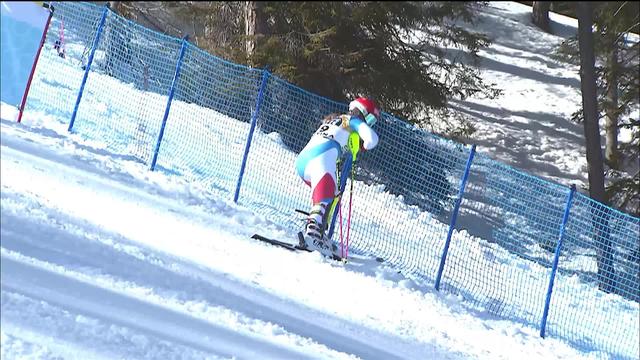 Cortina (ITA), Slalom dames, 2e manche: Mélanie Meillard (SUI) part à la faute
