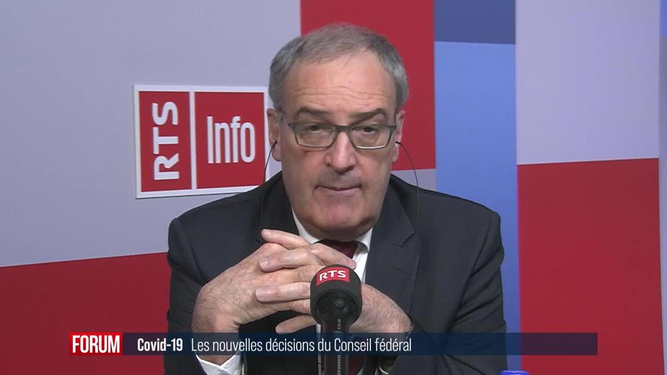 Renforcement des mesures sanitaires: interview de Guy Parmelin