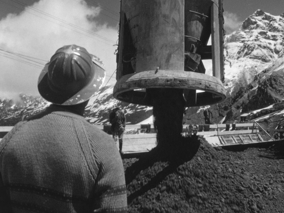 Le chantier du barrage de la Grande-Dixence en 1960. [RTS]