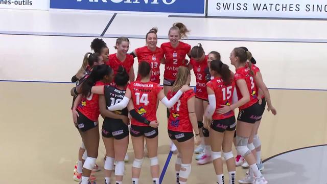 Volleyball, 1-2 finales dames, match 2: Neuchâtel UC égalise à 1-1 face à  Kanti Schaffhouse ( 25-13, 25-15, 25-18)