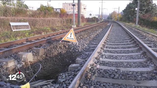 La terre s’est affaissée mardi sur la ligne CFF Genève-Lausanne, à hauteur de Tolochenaz (VD), perturbant fortement le trafic ferroviaire sur l’arc lémanique