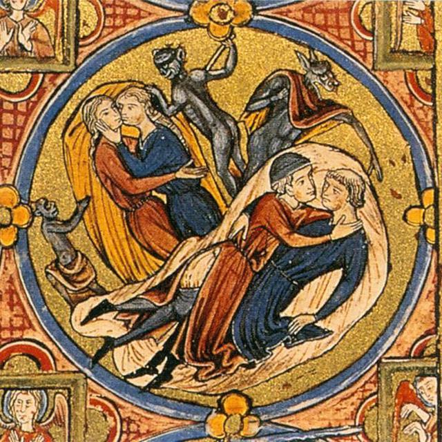 Miniature issue de Bible Moralisée (v. 1220). Codex Vindobonensis 2554. [Bibliothèque Nationale de Vienne – DP]