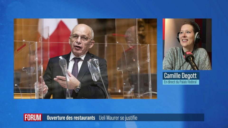 Ouverture des restaurants: Ueli Maurer se justifie