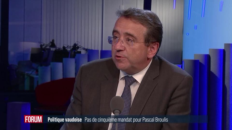 Pascal Broulis ne briguera pas un cinquième mandat au gouvernement vaudois: son interview