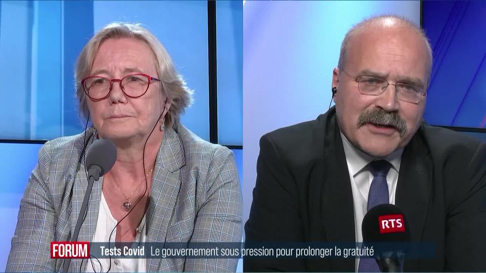 Le Conseil fédéral sous pression pour garder la gratuité des tests Covid : débat entre Laurence Fehlmann Rielle et Philippe Bauer (vidéo)