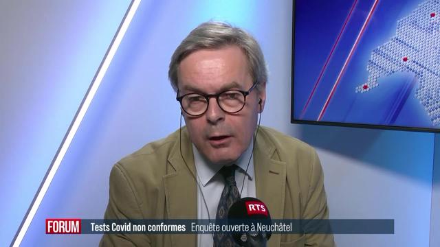 Tests Covid non conformes: enquête ouverte à Neuchâtel: interview de Pierre Aubert