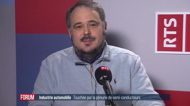 L'industrie automobile est touchée par la pénurie de semi-conducteurs: interview d'Alain-Serge Porret