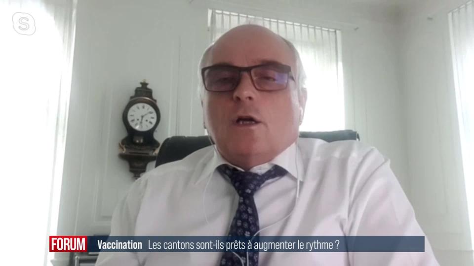 Augmentation du rythme des vaccinations anti-Covid: interview de Pierre-Alain Schnegg