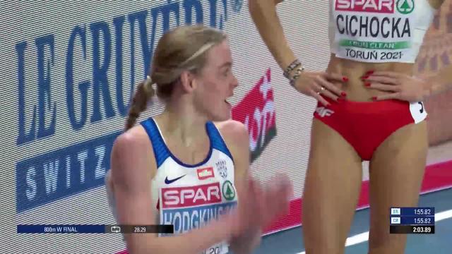 Finale, 800m dames: Hodgkinson (GBR) s'impose, Hoffman (SUI) termine 6e