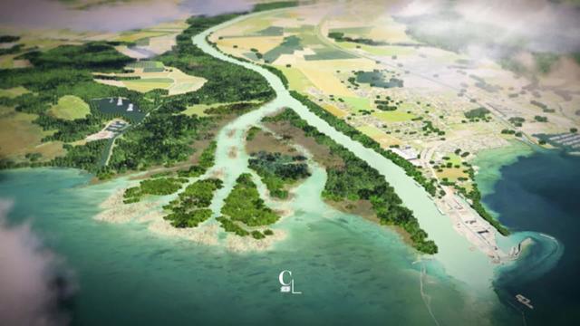 Un delta à l'embouchure du Rhône dans le lac Léman: un projet de la troisième correction du Rhône devisé à 40 millions de CHF