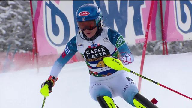 Lenzerheide (SUI), finales slalom dames, 1re manche: Mikaela Shiffrin (USA)
