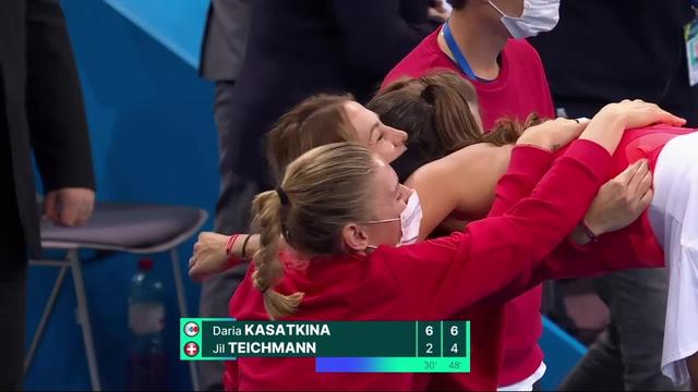 Finale, Russie – Suisse: D.Kasatkina (RUS) – J.Teichmann (SUI) (6-2, 6-4): les Russes mènent 1-0 dans cette finale