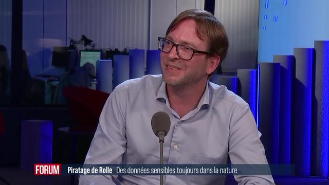 Les données sensibles piratées à Rolle toujours disponibles sur le darknet: interview de Christophe Hauert