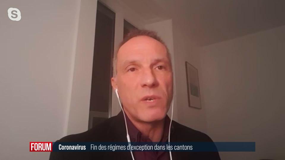 Fin des régimes d'exception par cantons: interview de Laurent Kurth