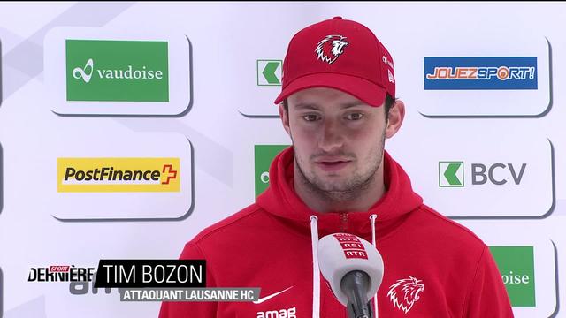 National League, 40e journée: Lausanne- Zoug (5-1) Interview Tim Bozon