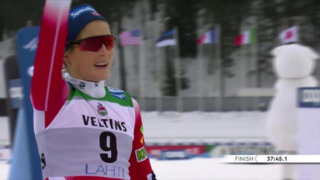 Lahti (FIN), skiathlon dames: triplé norvégien, Therese Johaug (NOR) s'impose