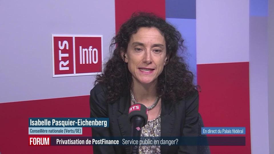 Le Conseil fédéral veut privatiser Postfinance : débat entre Frédéric Borloz et Isabelle Pasquier-Eichenberger