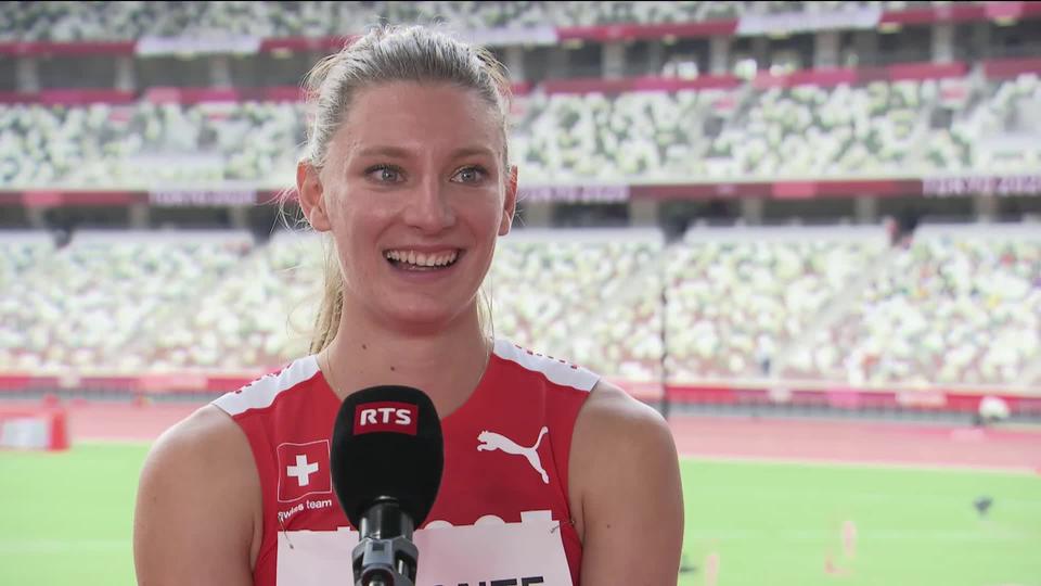 La première réaction d'Ajla Del Ponte après son record de Suisse sur le 100m!