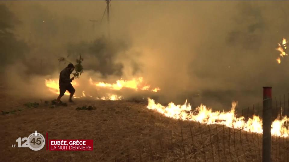 7ème jour de combat contre le brasier de l'île d'Eubée, en Grèce