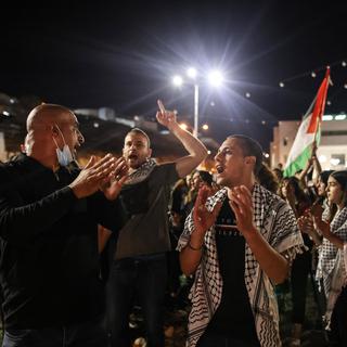 Des manifestants palestiniens nord d'Israël, le 19 mai 2021- [AFP - Ahmad Gharabli]