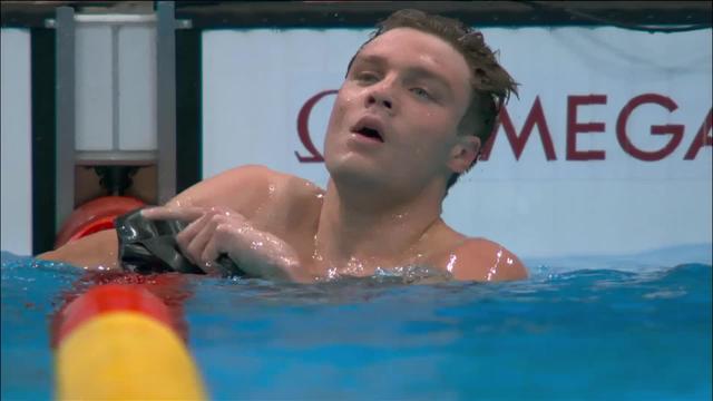 Natation, 1500m nage libre messieurs: Robert Finke (USA) s’offre une une nouvelle médaille d’or !