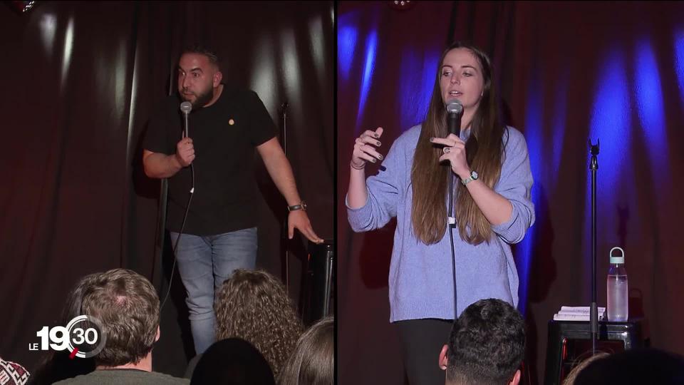 La relève du stand-up suisse s’exporte au-delà de nos frontières. Rencontre de deux jeunes humoristes qui illustrent le talent du vivier romand