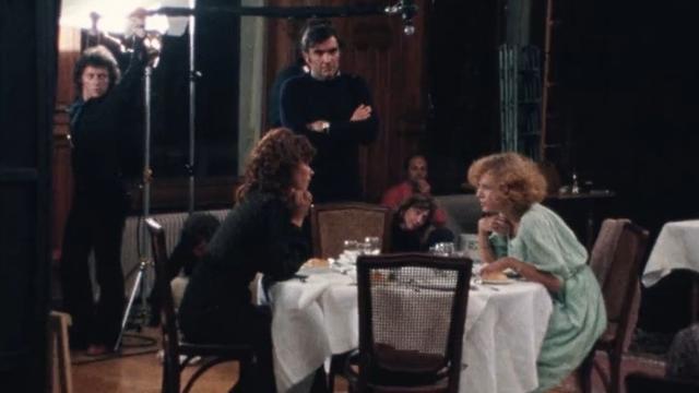 Michel Soutter avec Léa Massari et Delphine Seyrig sur le tournage de Repérages [RTS]