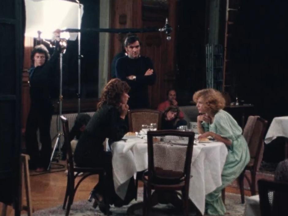 Michel Soutter avec Léa Massari et Delphine Seyrig sur le tournage de Repérages [RTS]