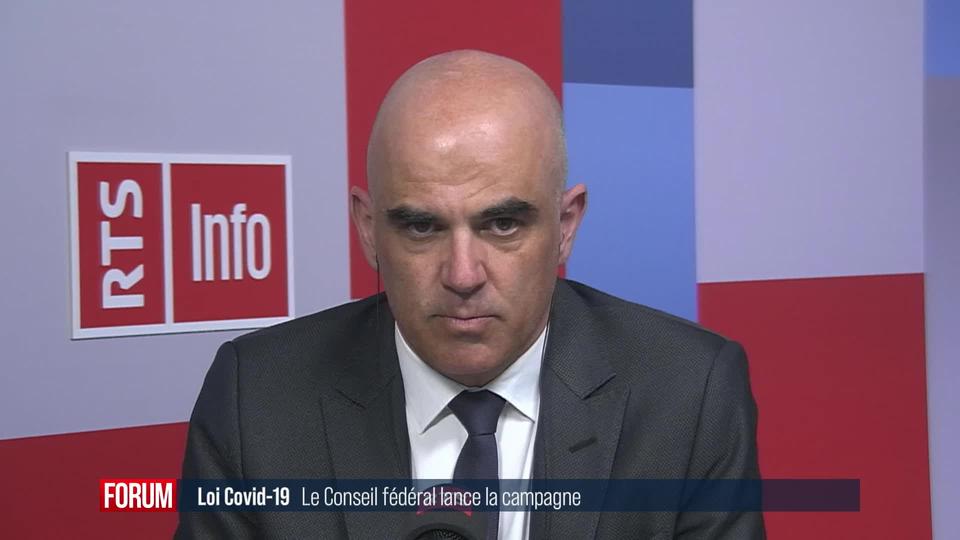 Le Conseil fédéral lance la campagne en faveur de la loi Covid-19: interview d'Alain Berset