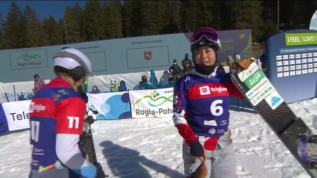 Rogla (SLO), Snowboard Géant parallèle dames : Ladina Jenny (SUI) ne passe pas les 1-8e de finale