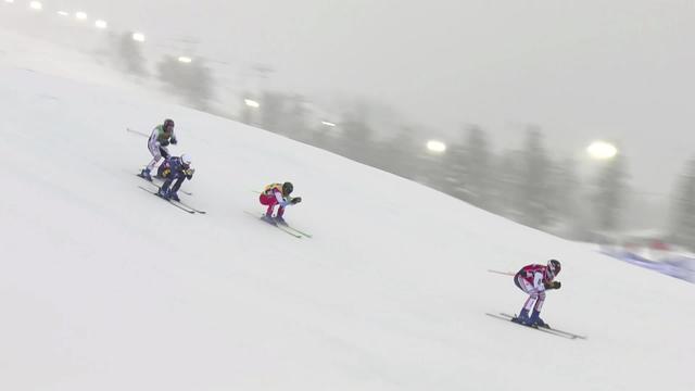 Idre Fjäll (SUE), Skicross hommes -  Finale: B. Midol (FR) vainqueur, J. Lenherr (SUI) fini 4e