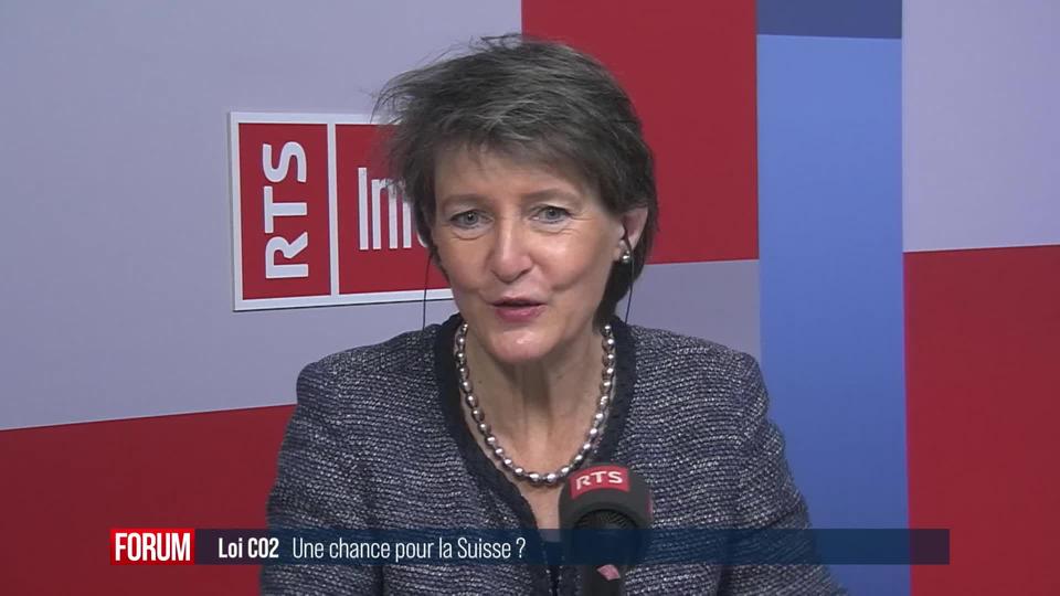 Loi C02, une chance pour la Suisse? Interview de Simonetta Sommaruga