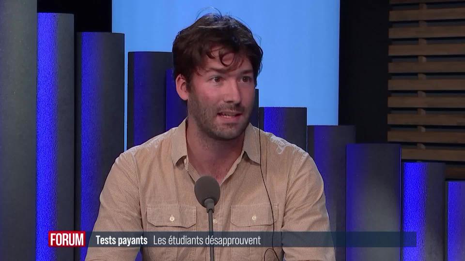 Les étudiants désapprouvent les tests payants: l’interview de Thierry Schiffmann (vidéo)