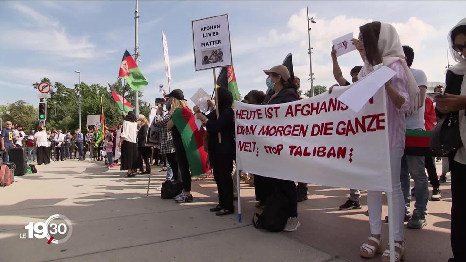 Vaste manifestation de soutien au peuple afghan sur la place des Nations de Genève