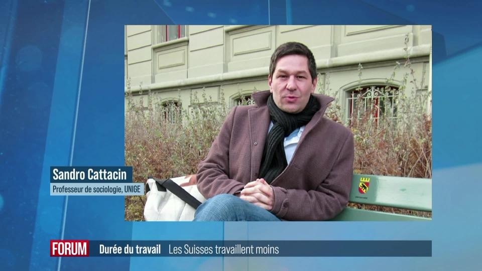 Les Suisses et les Suissesses travaillent moins qu'il y a dix ans: interview de Sandro Cattacin