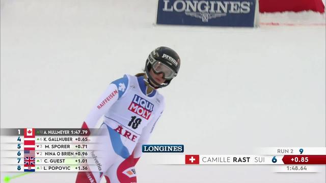 Are (SWE), slalom dames, 2e manche: Camille Rast