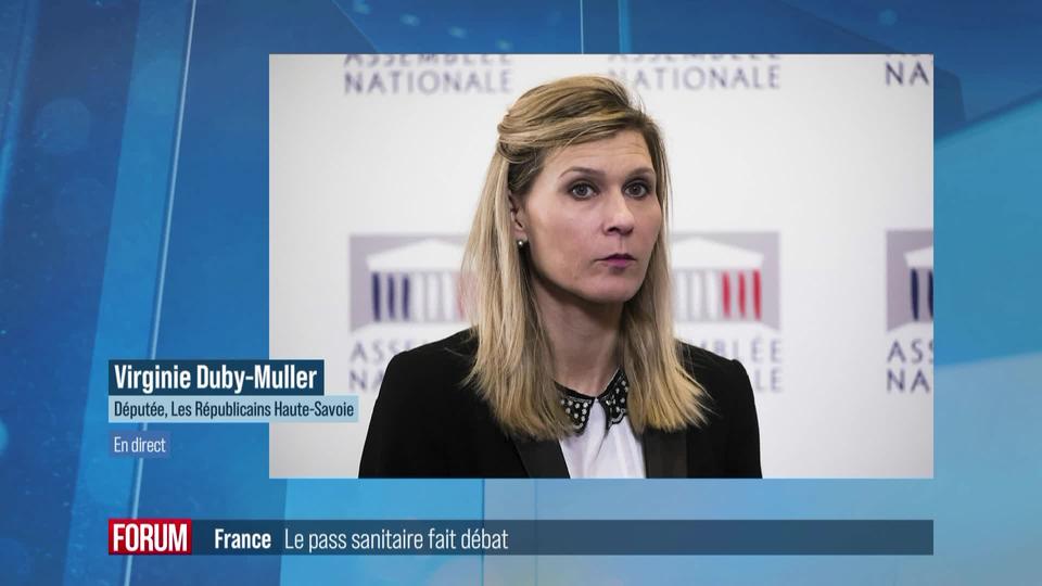 Le pass sanitaire fait débat en France: interview de Virginie Duby-Müller (vidéo)