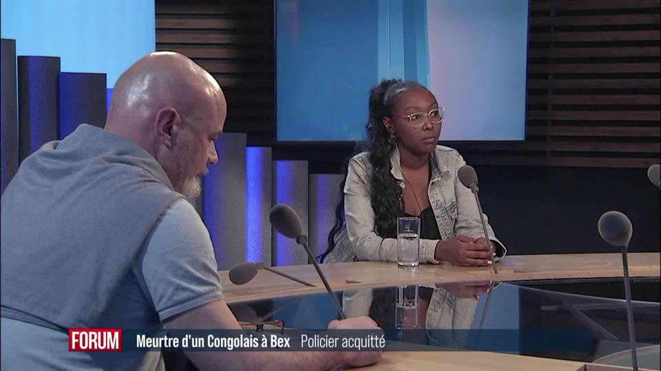 Acquittement du policier qui avait abattu un jeune Congolais à Bex : débat entre Ingrid Karega et Frédéric Maillard